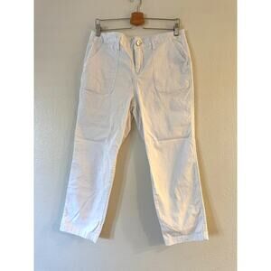 1822 Denim Women's Ankle Straight Jeans 14 White Stretch Super Soft 26" Inseam
